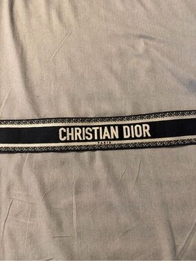 Christian Dior Logo Ribbon - Black and White